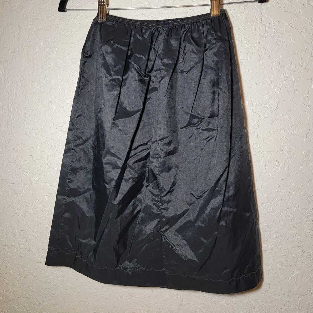Vintage MOVIE STAR Black Nylon Half Slip Skirt M Short USA made